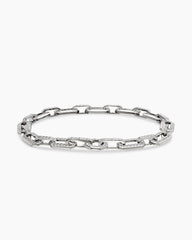 Pavé Chain Bracelet in 18K White Gold with Diamonds, 7mm
