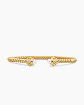 Renaissance® Cablespira Bracelet in 18K Yellow Gold with Pearls and Diamonds, 3.5mm