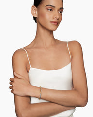 Petite Infinity Bracelet in Sterling Silver with 14K Yellow Gold, 4.4mm