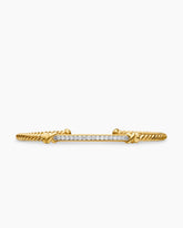 Petite Helena Cablespira® Station Bracelet in 18K Yellow Gold with Diamonds, 3mm