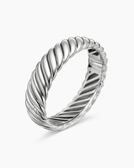Sculpted Cable Bracelet in Sterling Silver, 17mm