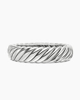 Sculpted Cable Bracelet in Sterling Silver, 17mm