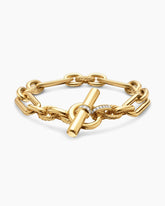 Lexington Chain Bracelet in 18K Yellow Gold with Diamonds, 9.8mm