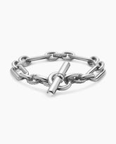 Lexington Chain Bracelet in Sterling Silver with Diamonds, 9.8mm