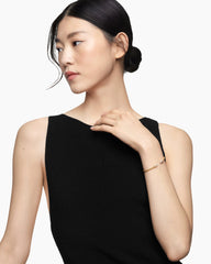 Petite Helena Cablespira® Bracelet in 18K Yellow Gold with Diamonds, 3mm