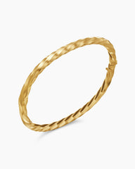 Cable Edge® Bangle Bracelet in 18K Yellow Gold, 4mm