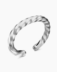 Cable Edge® Cuff Bracelet in Sterling Silver, 9mm