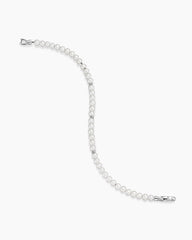 Bijoux Spiritual Beads Bracelet with Pearls and Sterling Silver, 4mm