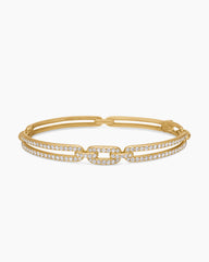 Stax Linked Bracelet in 18K Yellow Gold with Diamonds, 7mm