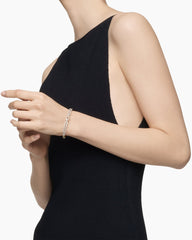 Stax Linked Bracelet in 18K Yellow Gold with Diamonds, 7mm