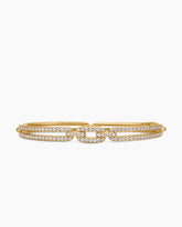 Stax Linked Bracelet in 18K Yellow Gold with Diamonds, 7mm