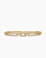 Stax Linked Bracelet in 18K Yellow Gold with Diamonds, 7mm