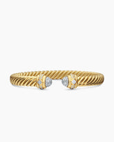 Renaissance® Oval Cablespira Bracelet in 18K Yellow Gold with Diamonds, 7mm