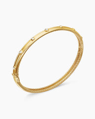 Modern Renaissance® Bangle Bracelet in 18K Yellow Gold with Diamonds, 4.5mm
