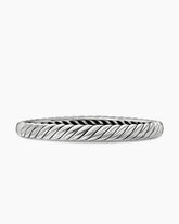 Sculpted Cable Bangle Bracelet in Sterling Silver, 7mm