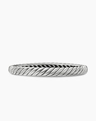 Sculpted Cable Bangle Bracelet in Sterling Silver, 7mm