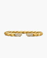 Cable Edge® Bracelet in 18K Yellow Gold with Diamonds, 5.5mm