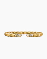 Cable Edge® Bracelet in 18K Yellow Gold with Diamonds, 5.5mm
