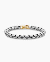 DY Bel Aire Box Chain Bracelet in Sterling Silver with 14K Yellow Gold, 6mm