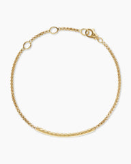 Petite Pavé Bar Bracelet in 18K Yellow Gold with Diamonds, 1.7mm