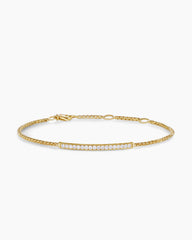 Petite Pavé Bar Bracelet in 18K Yellow Gold with Diamonds, 1.7mm