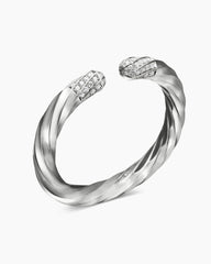 Cable Edge® Bracelet in Sterling Silver with Diamonds, 9mm