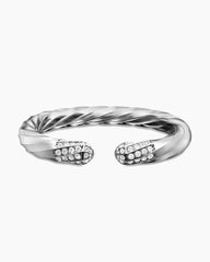 Cable Edge® Bracelet in Sterling Silver with Diamonds, 9mm