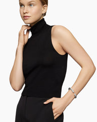 Cable Edge® Bracelet in Sterling Silver with Diamonds, 9mm