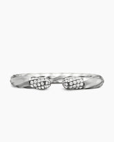 Cable Edge® Bracelet in Sterling Silver with Diamonds, 9mm