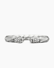 Cable Edge® Bracelet in Sterling Silver with Diamonds, 9mm