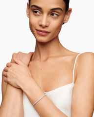 Pavé Stretch Bracelet in 18K White Gold with Diamonds, 3mm