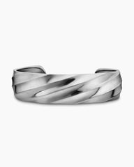 Cable Edge® Cuff Bracelet in Sterling Silver, 17mm