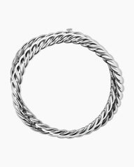 Sculpted Cable Triple Wrap Bracelet in Sterling Silver, 8.5mm