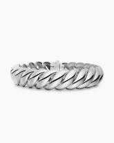 Sculpted Cable Bracelet in Sterling Silver, 14mm