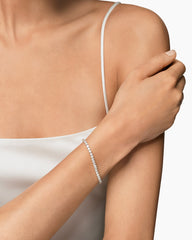 Tennis Bracelet in 18K White Gold with Diamonds, 3mm