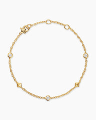 Petite Modern Renaissance® Station Bracelet in 18K Yellow Gold with Diamonds, 4.6mm