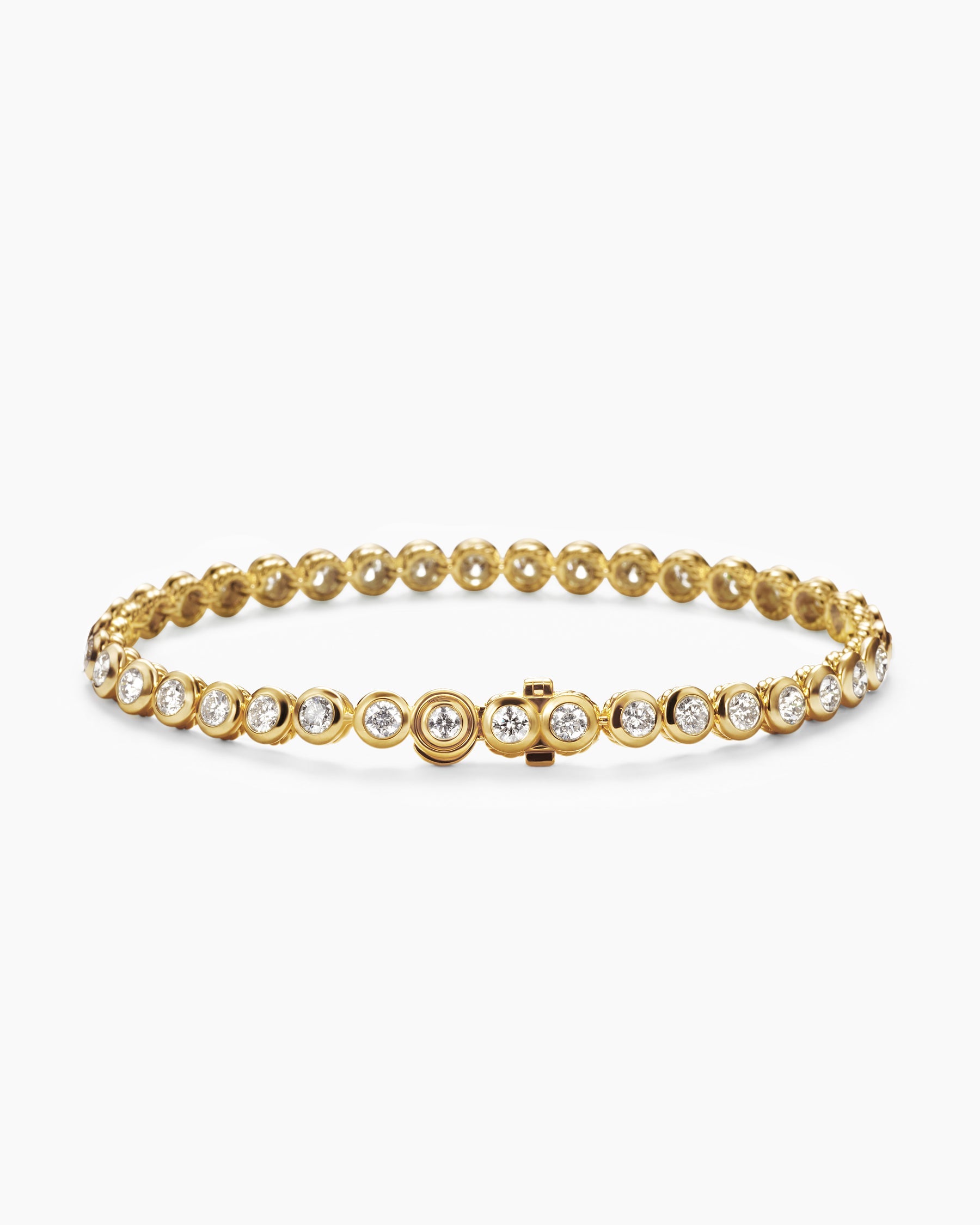 Tennis Bracelet in 18K Yellow Gold with Diamonds, 4.7mm