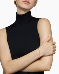 Tennis Bracelet in 18K Yellow Gold with Diamonds, 4.7mm