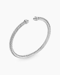Cable Flex® Bracelet in Sterling Silver with Diamonds, 4mm