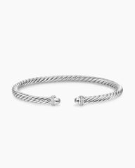 Cable Flex® Bracelet in Sterling Silver with Diamonds, 4mm