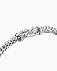 Cable Flex® Buckle Bracelet in Sterling Silver with Diamonds, 4mm