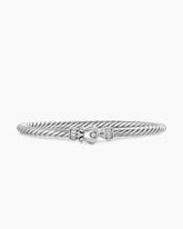 Cable Flex® Buckle Bracelet in Sterling Silver with Diamonds, 4mm