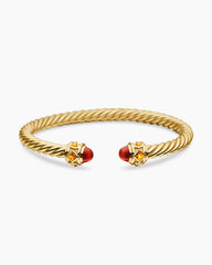 Renaissance® Cablespira Bracelet in 18K Yellow Gold with Carnelian and Citrine, 5mm