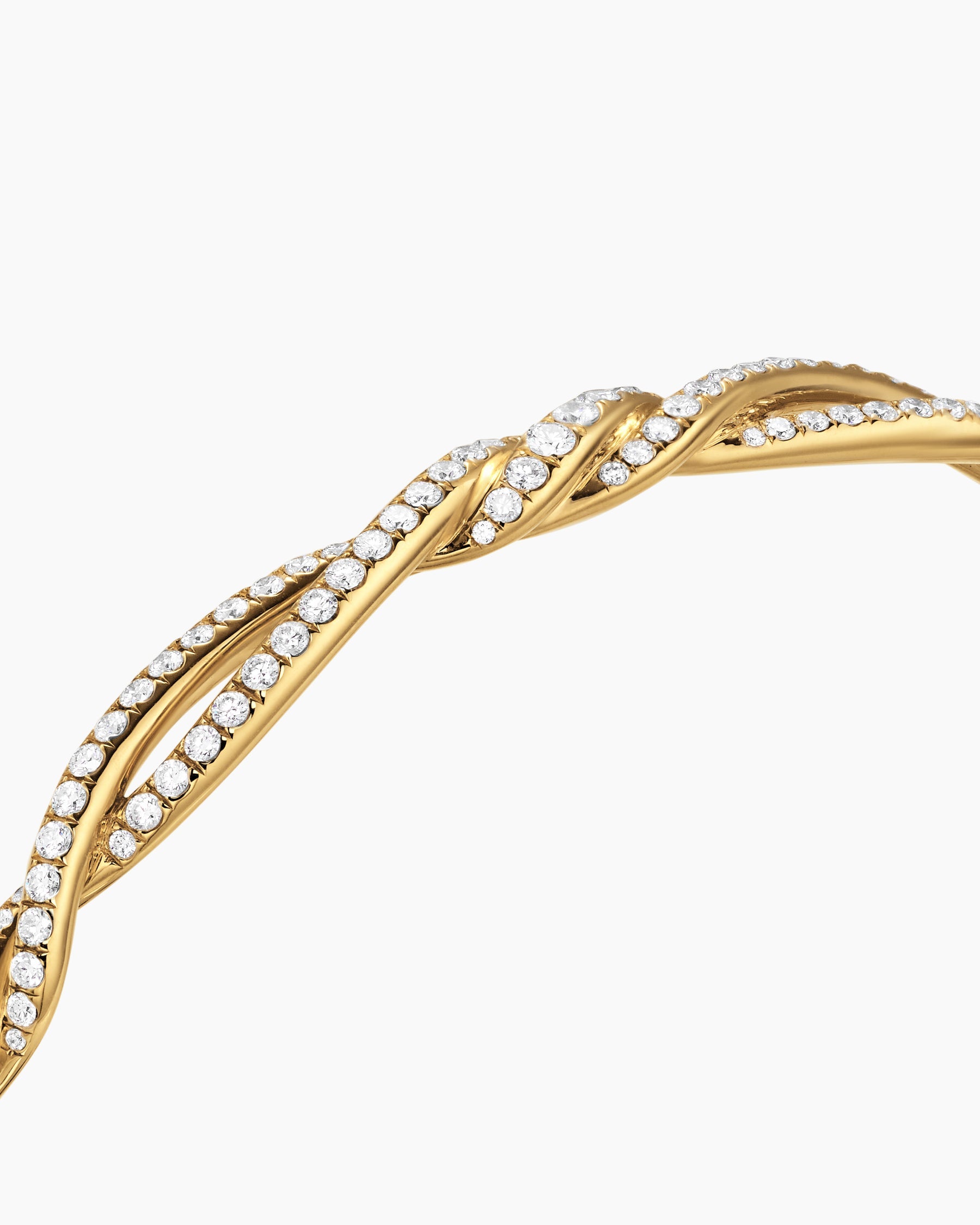 Wisteria® Bangle Bracelet in 18K Yellow Gold with Diamonds, 5.4mm
