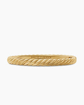Sculpted Cable Bangle Bracelet in 18K Yellow Gold, 6.2mm