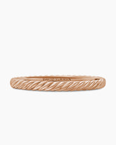 Sculpted Cable Bangle Bracelet in 18K Rose Gold, 6.2mm