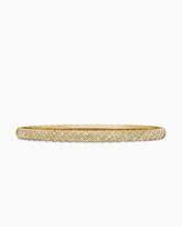 Sculpted Cable Bangle Bracelet in 18K Yellow Gold with Diamonds, 4.6mm