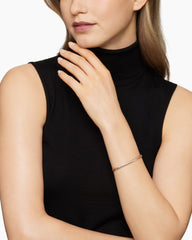 Sculpted Cable Bangle Bracelet in 18K Rose Gold with Diamonds, 4.6mm