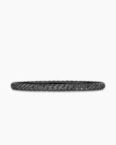 Sculpted Cable Bangle Bracelet in Black Titanium with Black Diamonds, 4.6mm