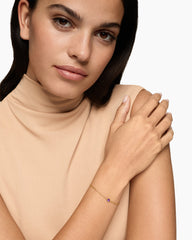 Micro Chatelaine® Chain Bracelet in 18K Yellow Gold with Amethyst, 4mm